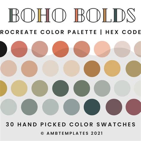 Procreate Color Palette Pastel Procreate Swatches Ipad Etsy