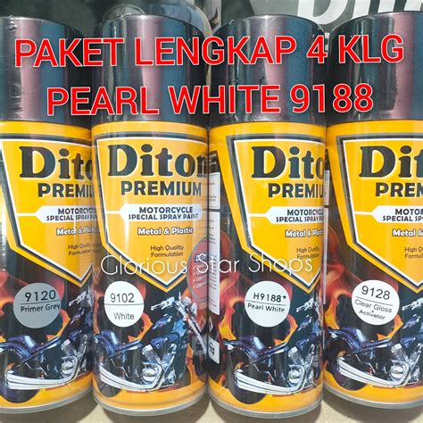 Pilok Cat Diton Premium Paket Lengkap Kaleng Cc Pearl White Putih