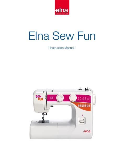 Elna Sew Fun Sewing Machine Instruction Manual User Manual Etsy