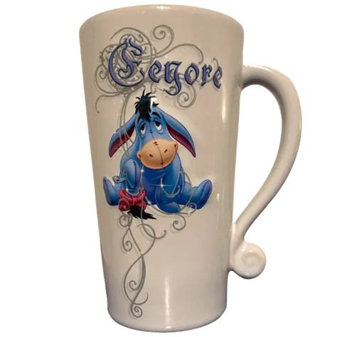 Disney Store D Eeyore Art Winnie The Pooh White Latte Ceramic Coffee