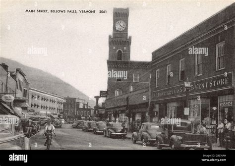 Main Street, Bellows Falls, Vermont, USA Stock Photo - Alamy