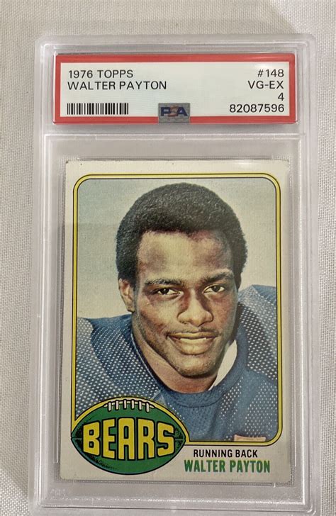 Walter Payton 1976 Topps 148 ROOKIE RC Chicago Bears PSA 4 VG EX EBay