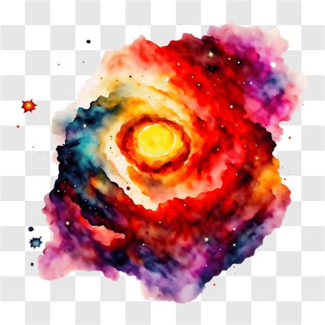 Download Educational Spiral Galaxy Watercolor Painting for Children PNG ...