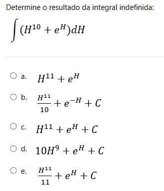 Determine O Resultado Da Integral - Determine o resultado da integral indefinida: a. b. c. d. e. - brainly ...