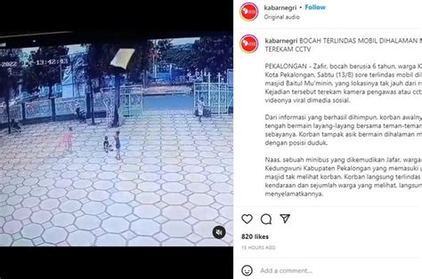 Viral Detik Detik Bocah Tahun Terlindas Mobil Di Area Halaman Masjid