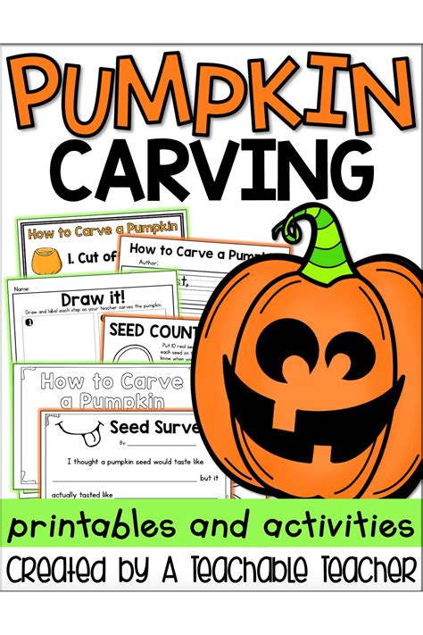 Pumpkin Carving Printables and Activities - A Teachable Teacher