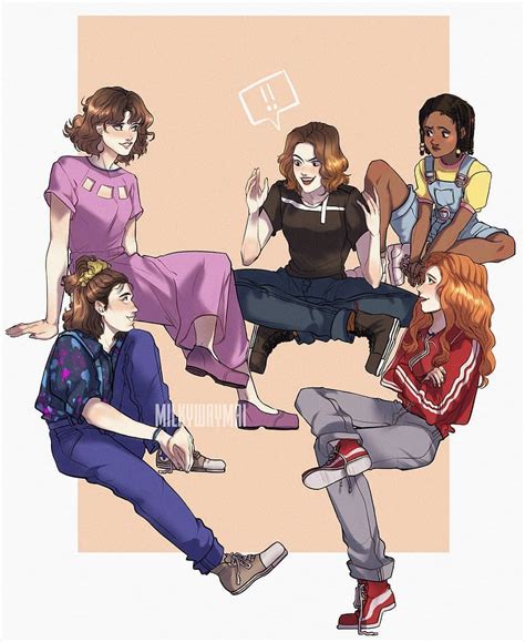 Stranger Things Girls By Milkywaymai Season 3 Fanart Fan Art Stranger Things Girl Stranger