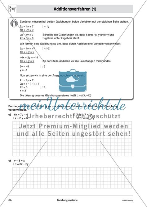 Gleichungssysteme Meinunterricht