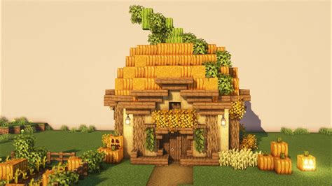 Minecraft How To Build Cozy Pumpkin House Halloween Special Youtube