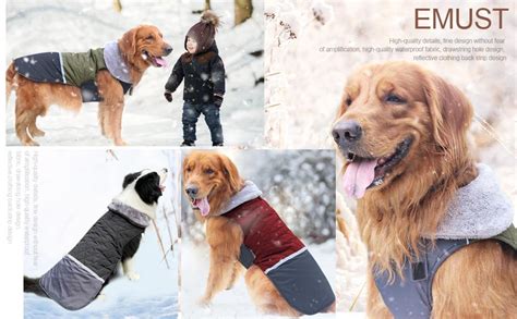 Emust Dog Winter Coat Reversible Fleece Dog Coat For Small Dogs