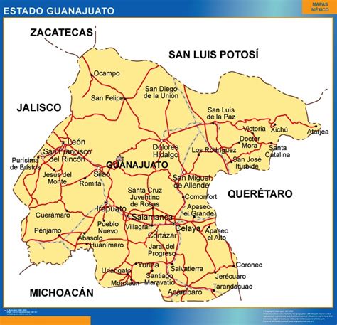 Guanajuato Mexico Map