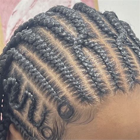 Fulani Braids With Snake And Criss Cross Details Hairstyles For Black