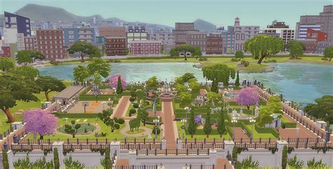 Downtown Park The Sims 4 Via Sims