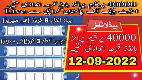 Premium Prize Bond Draw Result Today Karachi Draw