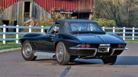 1967 Chevrolet Corvette Convertible - 3 Black Corvette, Wheel Art ...