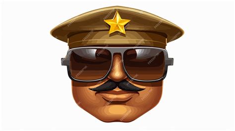 Cartoon Emoji Emoticon Army Boot Camp Drill Sergeant Premium Ai