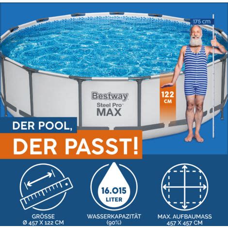 Steel Pro Max Frame Pool Komplett Set Mit Filterpumpe X Cm