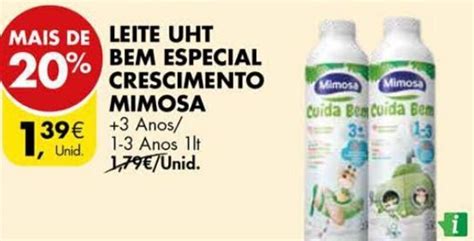 Promo O Leite Uht Bem Especial Crescimento Mimosa Lt Em Pingo Doce