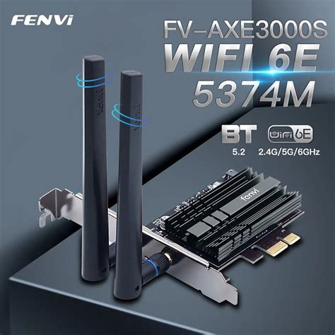 5374mbps Wi Fi 6e Triple Band Intel Ax210 Pcie Wireless Adapter For