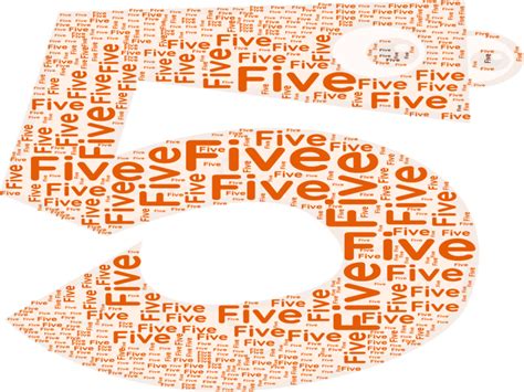 Five Shaped Word Cloud Inkpx