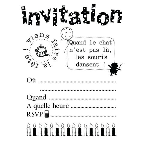 Carte Invitation Anniversaire De Ans Elevagequalitetouraine