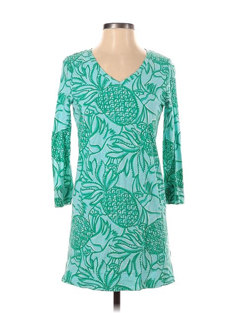 Lilly Pulitzer 100 Cotton Tropical Green Casual Dress Size S 70 Off