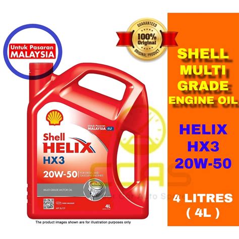 Shell Helix Hx L Api Sl Cf W W Engine Oil Litre Multi