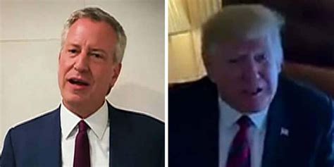 President Trump And Nyc Mayor Bill De Blasio Battle It Out In Dueling