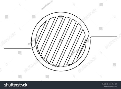 Continuous Line Drawing Bbq Grill Isolated Stock Vector Royalty Free 2294716857 Shutterstock