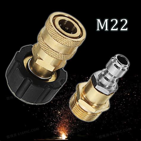 Pressure Washer Adapter Set M22 To 1 4 Inch Quick Connect Kit M22 14Mm