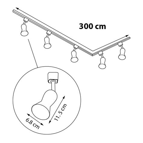 Faset Lysskinne Meter Med Elle Spots Skinnelampe Lumenxl Dk