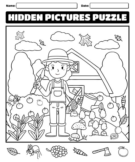 Hidden Object Printable Worksheets