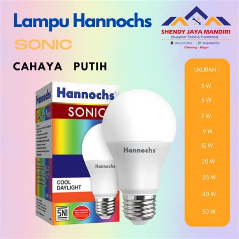 Jual Bola Lampu Led Hannochs Sonic Watt Bohlam Hannochs Led Sonic W