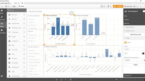 26 How To Add Reference Lines In Qlik Sense Bar Chart Youtube