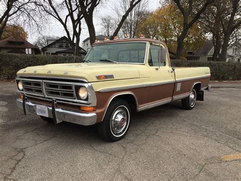 Two Tone 1972 Ford F 100 Sport Custom Pickup Truck Vintage Trucks For