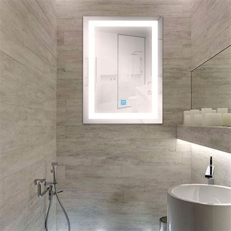 Espejo de forma rectangular con luces para baño Prendeluz