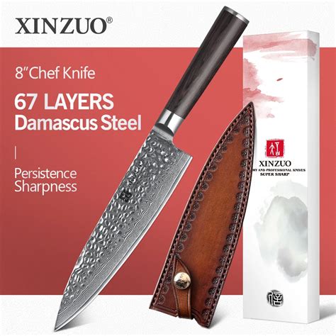 Xinzuo Polegada Knife Faca Do Chef De Alta Carbono Camada A O