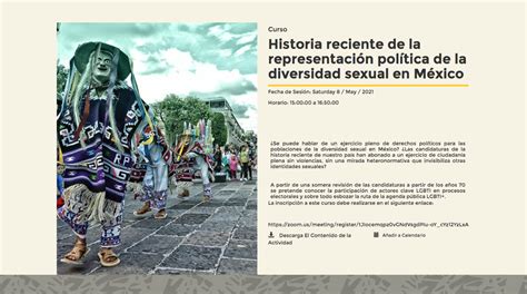 Curso Historia Reciente De La Representación Política De La Diversidad Sexual En México