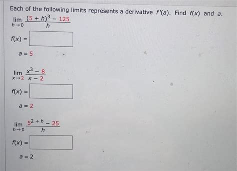 Solved Use The Limit Definition To Compute F A F X X