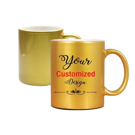 Customized Photo Golden Coffee Mug | Gifte (SeramporeDigital)