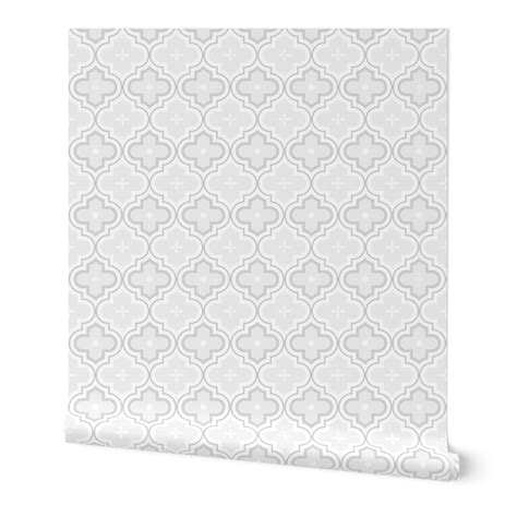 Moroccan Quatrefoil Ornament Mosaic Ogee Wallpaper Spoonflower