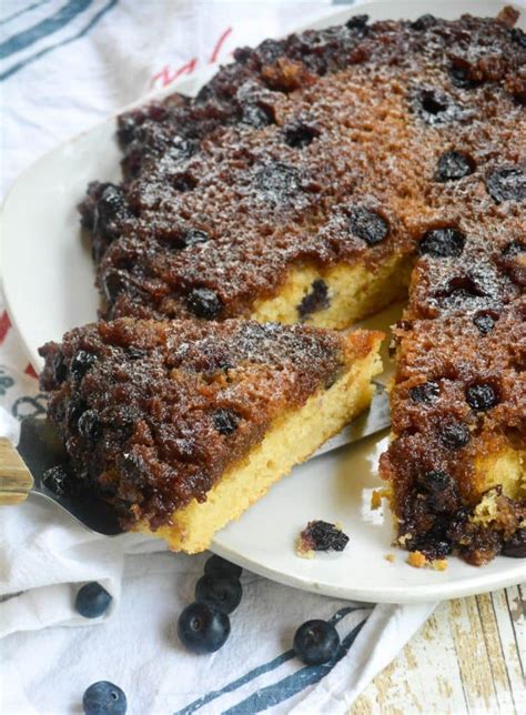 Blueberry Upside Down Skillet Cake The Quicker Kitchen