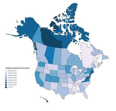 Median Household Income In Usa And Canada 4700x4515 Rmapporn