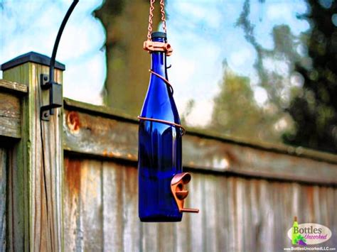 Glass Wine Bottle Bird Feeder Bird Houses T For Mom Etsy