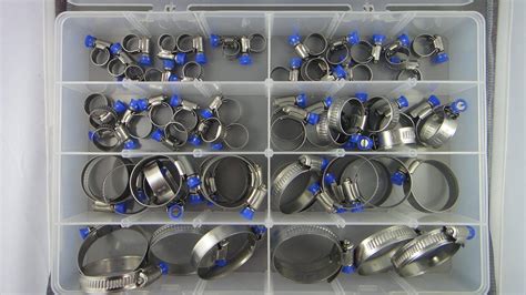 Assortment 60 Tridon Solid Band Stainless Steel Hose Clamp Kit EBay