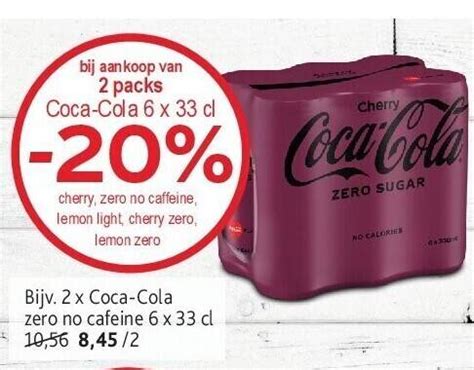 Coca Cola Zero No Cafeine 6 X 33 Cl Promotie Bij Alvo