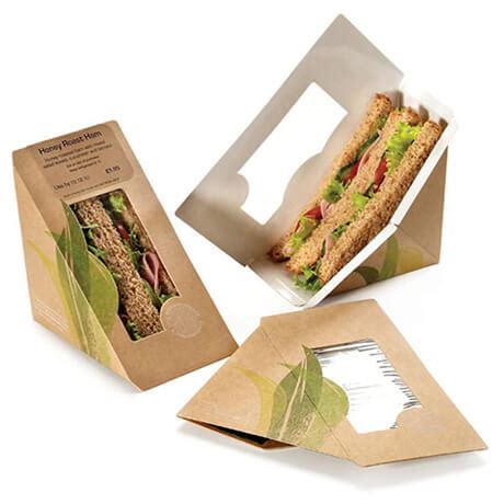 Customized Disposable Flat Packaging Folding Triangle Brown Kraft Paper