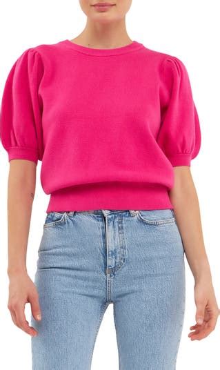 English Factory Puff Sleeve Sweater Nordstrom