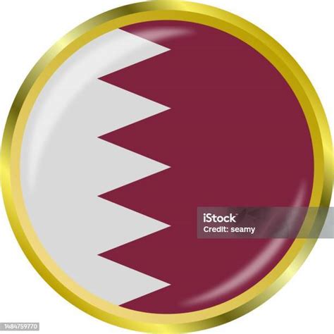 Vektor Ikon Bendera Nasional Qatar Bahan Ilustrasi Ilustrasi Stok