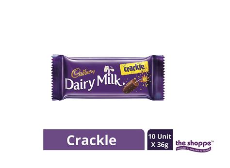 Cadbury Dairy Milk Crackle Chocolate Bar 36g Pack Of 10 Chocolates